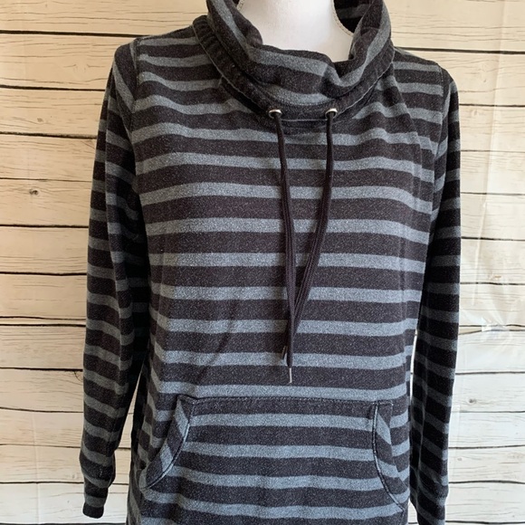 Made For Life Black & Gray Cowl Neck Sweatshirt - Picture 5 of 5
